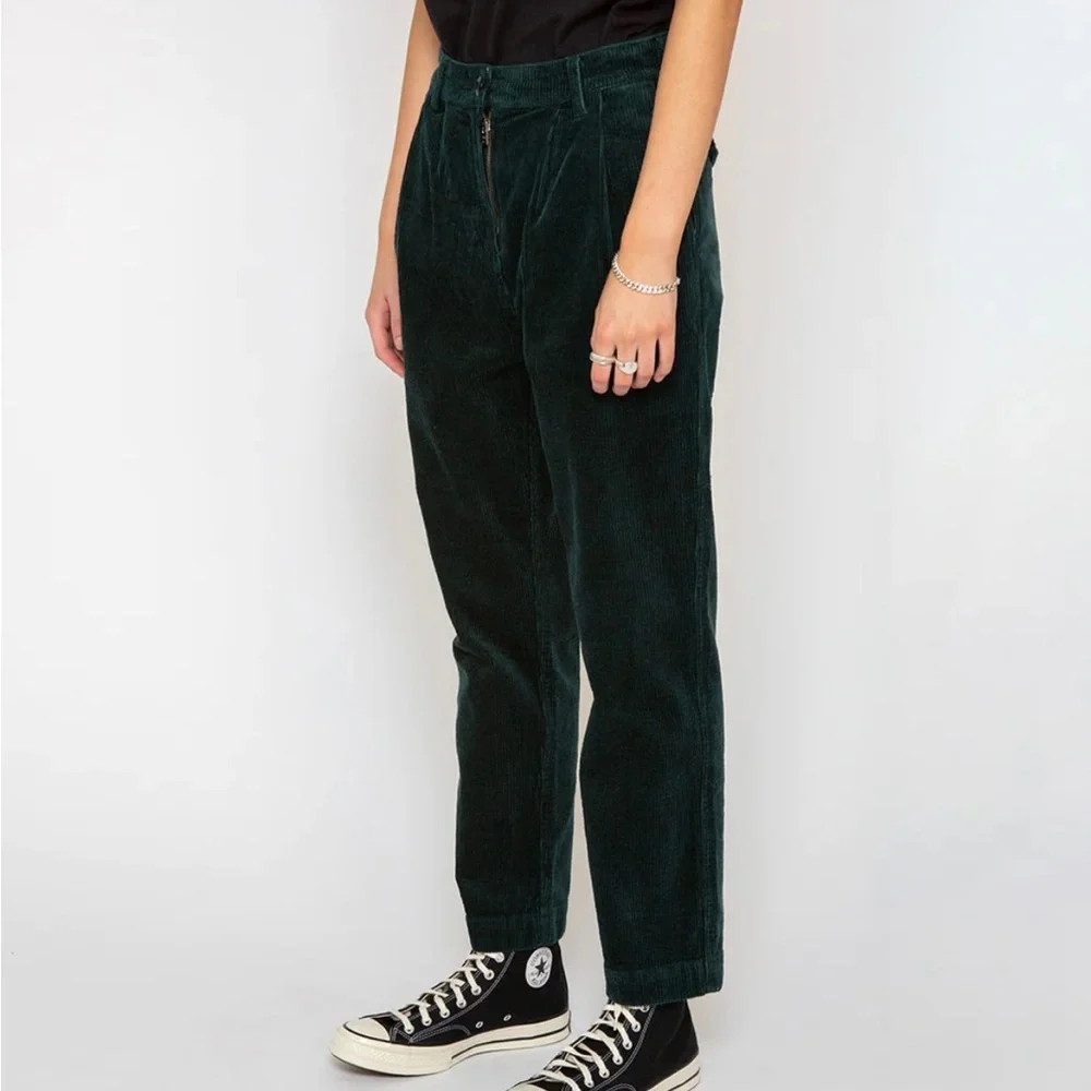 Dark Green Corduroy Pants - Picture 3 of 5